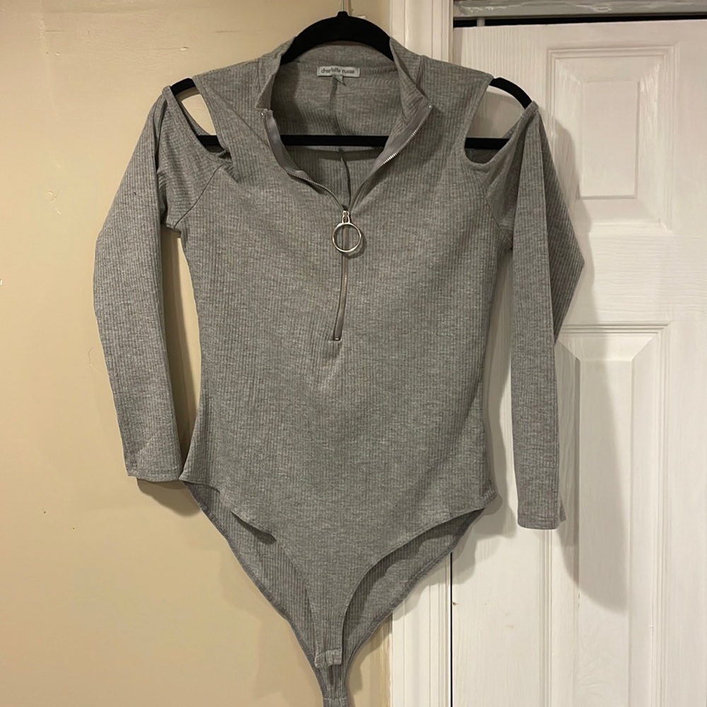 Long Sleeve cut out shoulder bodysuit